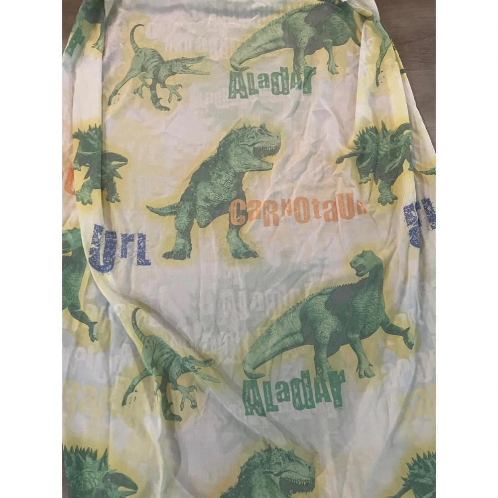 Vintage Disney Dinosaur Sheets Twin 2000 Aladar Carnotaur Movie Flat Fitted Y2K
